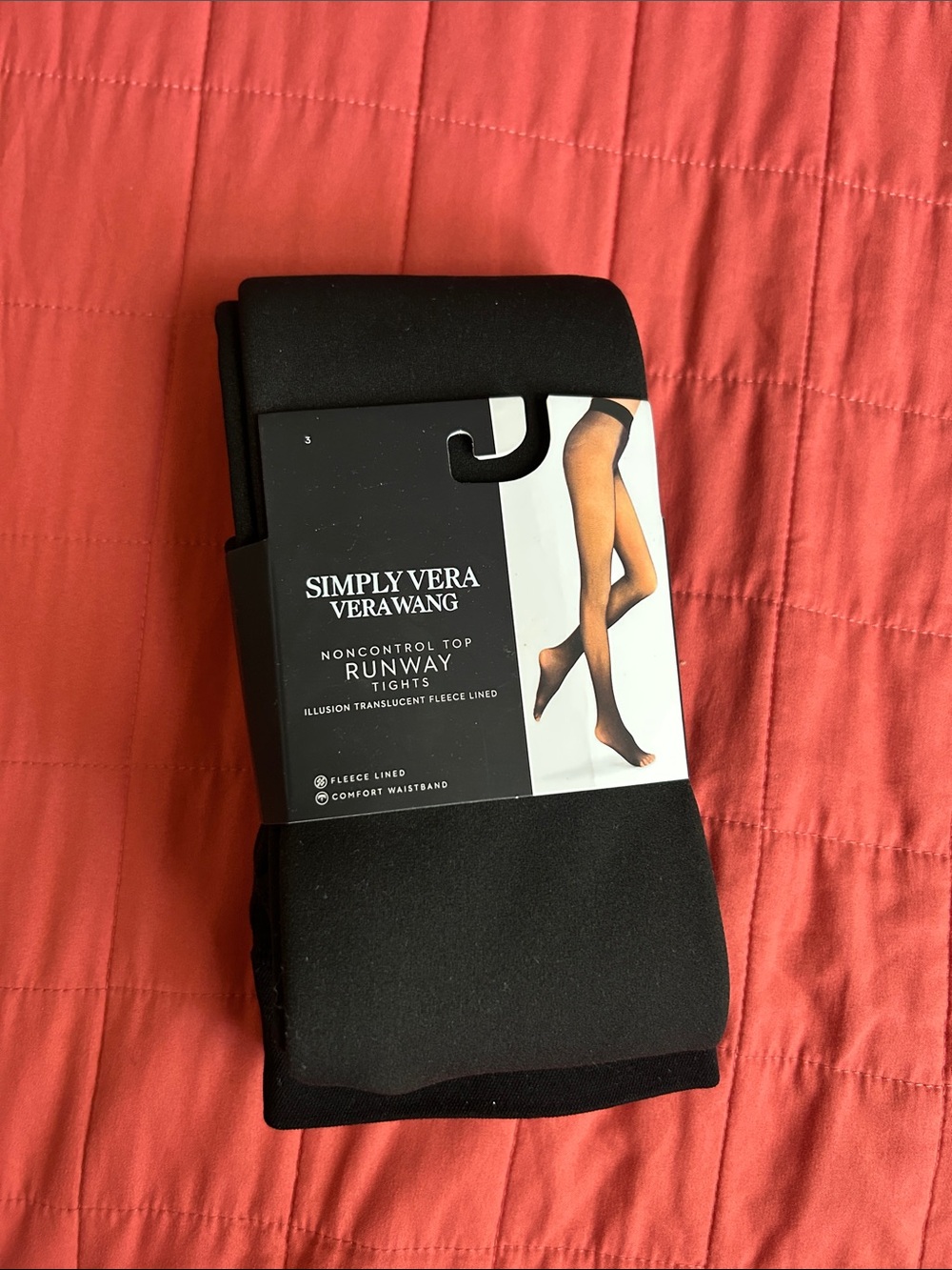 Simply Vera Vera Wang Black Runway Tights